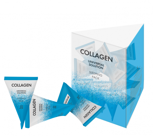 КОЛЛАГЕН НАБОР Маска для лица, 20 шт * 5гр | J:ON Collagen Universal Solution Sleeping Pack фото 1