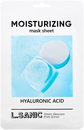 Увлажняющая тканевая маска гиалуроновая кислота, 25 гр | L.SANIC Hyaluronic Acid Moisturizing Mask Sheet фото 1