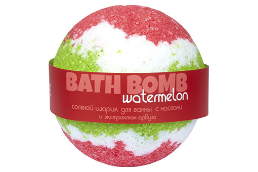 Бурлящие шарики для ванны арбуз, 120 гр | Savonry Watermelon Bath Bomb фото 1