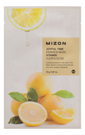 Тканевая маска для лица с витамином С, 25 мл | MIZON Joyful Time Essence Mask Vitamin C фото 1