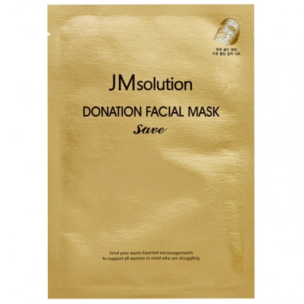 Тканевая маска увлажняющая с коллоидным золотом, 37 мл | JMsolution Donation Facial Save Mask фото 1