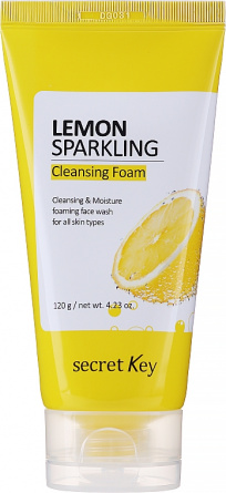 Пенка для умывания с экстрактом лимона, 120 мл | SECRET KEY Lemon Sparkling Cleansing Foam фото 1