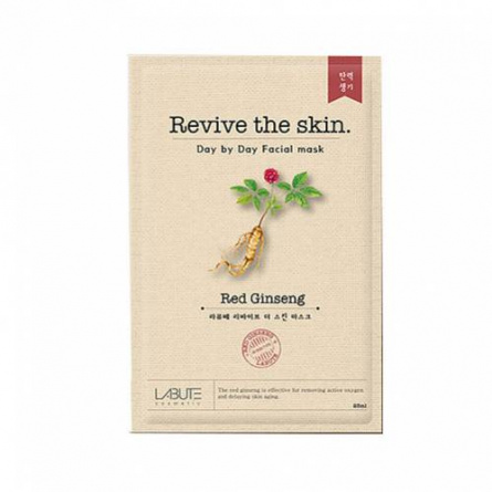 Тканевая маска с красным женьшенем, 23 мл | LABUTE Revive the skin Red Ginseng Mask фото 1