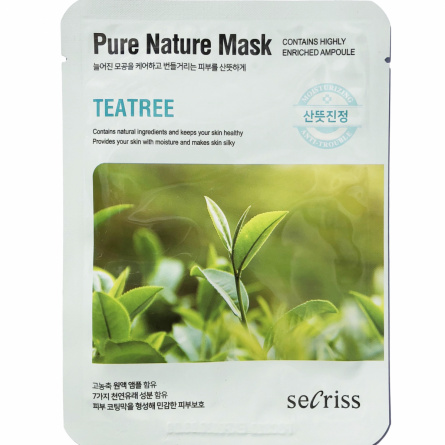 Маска для лица тканевая с чайным деревом, 25 мл | ANSKIN Secriss Pure Nature Mask Pack - Teatree фото 1