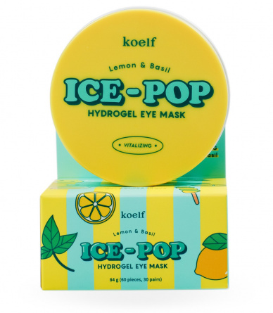 Набор гидрогелевых патчей для век с лимоном и базиликом, 60 шт | KOELF Lemon&Basil Ice-Pop Hydrogel Eye Mask фото 2