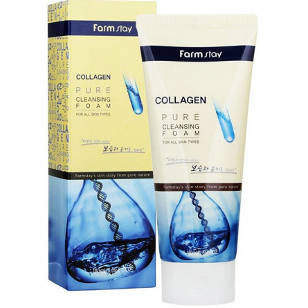 Пенка для умывания с коллагеном, 180 мл | FarmStay Collagen Pure Cleansing Foam фото 1