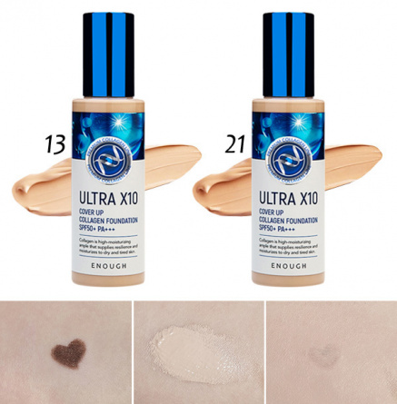 Тональный крем, 100 мл | ENOUGH Ultra X10 cover up Collagen foundation #21 фото 2