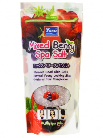 Cолевой cкраб для тела ягодный микс, 300 г | YOKO Mixed Berry SPA Salt фото 1