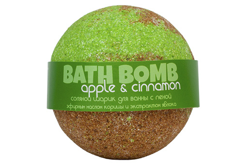 Бурлящие шарики для ванны яблоко и корица, 120 гр | Savonry Apple and Cinnamon Bath Bomb фото 1