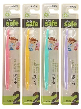 Зубная щетка детская с нано-серебряным покрытием №2 от 4 до 6 лет | LION Kids Safe №2 (от 4 до 6 лет) фото 1