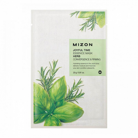 Тканевая маска для лица с комплексом травяных экстрактов, 25 мл | MIZON Joyful Time Essence Mask Herb фото 1