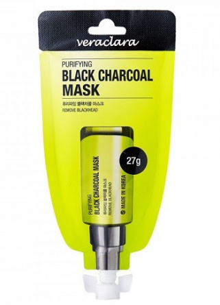 Маска угольная очищающая (пауч), 27 гр | Veraclara Purifying Black Charcoal Mask фото 1