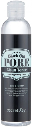 Тонер с древесным углем для очищения и сужения пор, 250 мл | Secret Key Black Out Pore Clean Toner фото 1