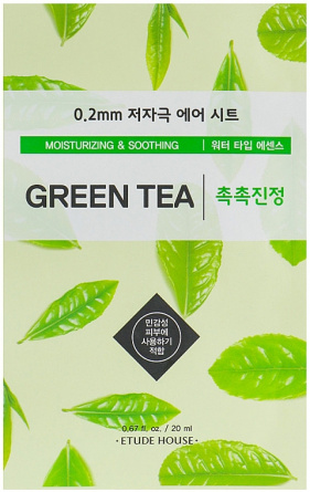 Тканевая маска с зеленым чаем, 20 мл | ETUDE HOUSE Therapy Air Mask Green Tea фото 1