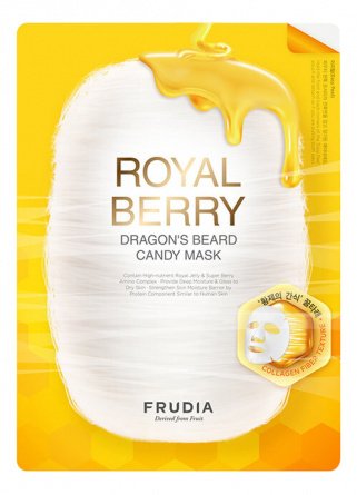 Тканевая маска для лица тающая с медом, 27 мл | Frudia Royal Berry Dragon's Beard Candy Mask фото 1