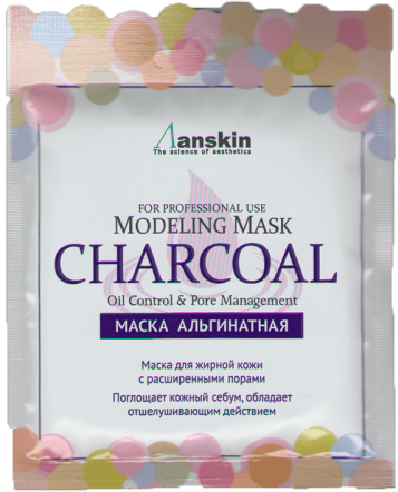 Маска альгинатная для кожи с расширенными порами (саше), 25 гр | ANSKIN Charcoal Modeling Mask Refill фото 1