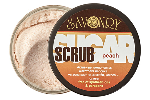 Сахарный скраб с экстрактом персика, 300 г. | Savonry Sugar Scrub Peach фото 1