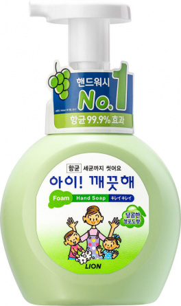 Пенное мыло для рук с ароматом винограда, дозатор 250 мл | LION Ai-Kekute Foam Hand Soap Green Grape фото 1