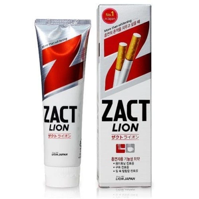 Зубная паста против никотинового налета и запаха табака, 120 гр | LION Zact фото 1