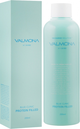 Маска-филлер для волос УВЛАЖНЕНИЕ, 200 мл | VALMONA Blue Clinic Protein Filled фото 1