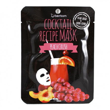 Маска для лица персик, 20 гр | BERRISOM Cocktail Recipe Mask - Peach Crush фото 1
