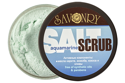Соляной скраб Аквамарин, 300 г | Savonry Salt Scrub Aquamarine фото 1