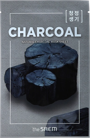 Маска тканевая с древесным углем, 21 мл | THE SAEM Natural Charcoal Mask Sheet фото 1