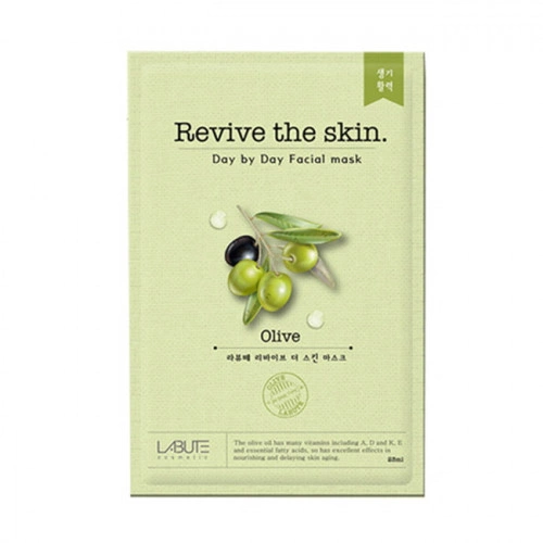 Тканевая маска с оливой, 23 мл | LABUTE Revive the skin Olive Mask фото 1