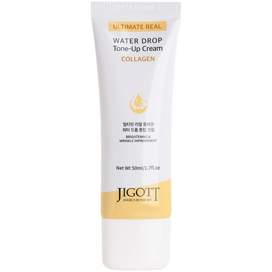 Увлажняющий крем для лица увлажняющий с коллагеном, 50 мл | JIGOTT Ultimate Real Collagen Water Drop Tone Up Cream фото 1