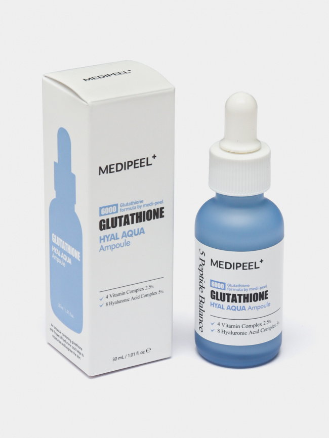 Увлажняющая витаминная сыворотка для сияния кожи, 30 мл | Medi-Peel Glutathione Hyal Aqua Ampoule фото 2