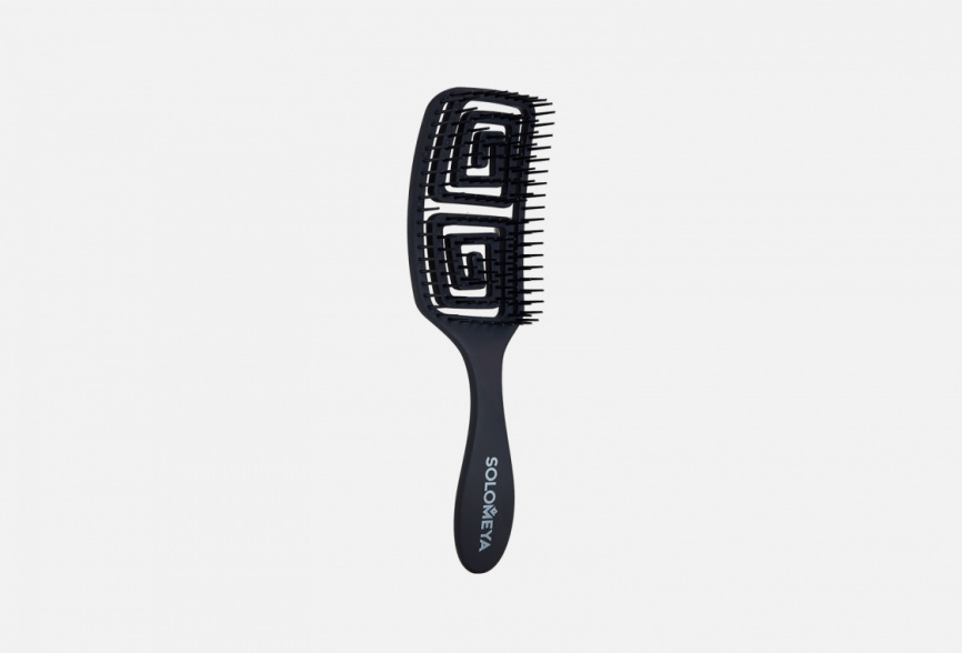 Расческа для волос с ароматом винограда, 1 шт | SOLOMEYA Wet Detangler Brush Rectangular Grape фото 3