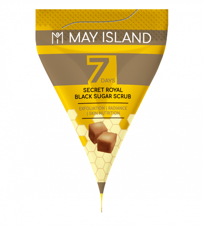 Скраб для лица сахар и маточное молочко, 1шт/5мл | May Island 7Days Secret Royal Black Sugar Scrub фото 1