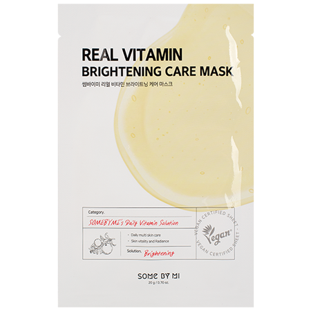Маска тканевая с витаминами, 20 гр | SOME BY MI Real Vitamin Brightening Care Mask фото 1