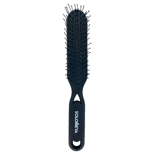 Расческа для распутывания сухих и влажных волос (черная), 1 шт | SOLOMEYA Detangler Hairbrush for Wet & Dry Hair Black Aesthetic фото 1