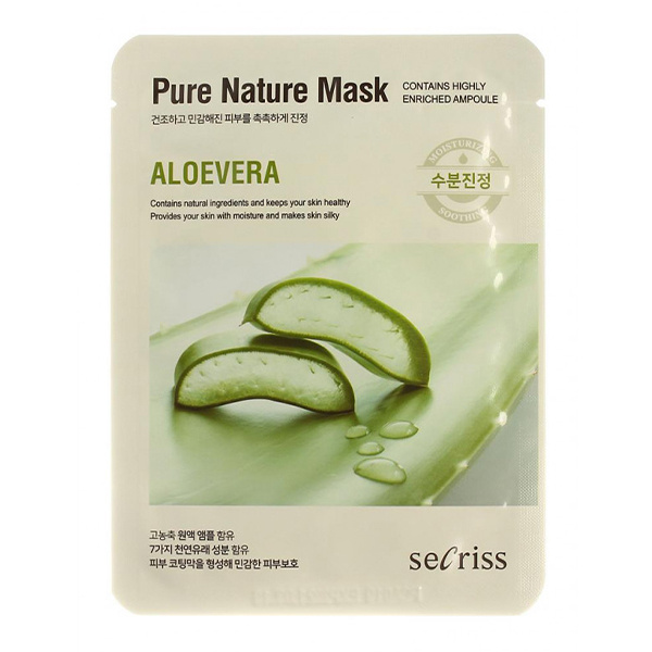 Маска для лица тканевая с алоэ, 25 мл | ANSKIN Secriss Pure Nature Mask Pack - Aloevera фото 1