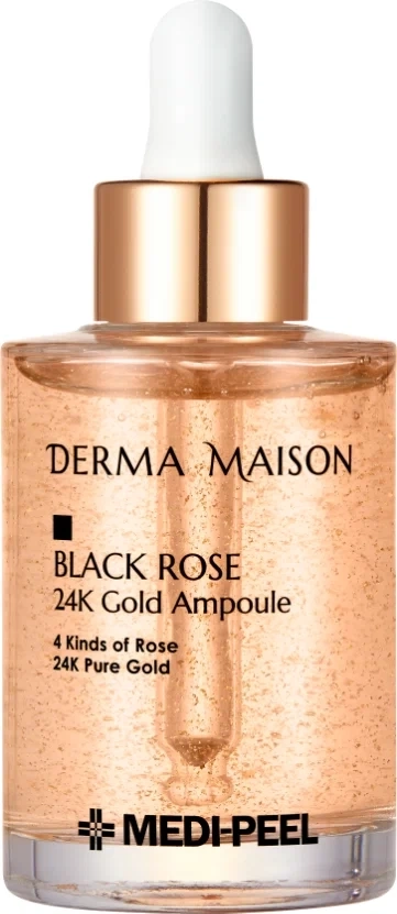 Разглаживающая сыворотка с золотом и экстрактом розы, 95 мл | Medi-Peel Derma Maison Black Rose 24K Gold Ampoule фото 1