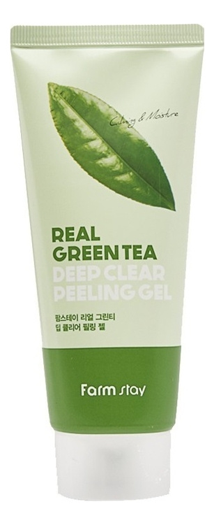 Гель отшелушивающий с экстрактом зеленого чая, 100 мл | FarmStay Real Green Tea Deep Clear Peeling Gel фото 1