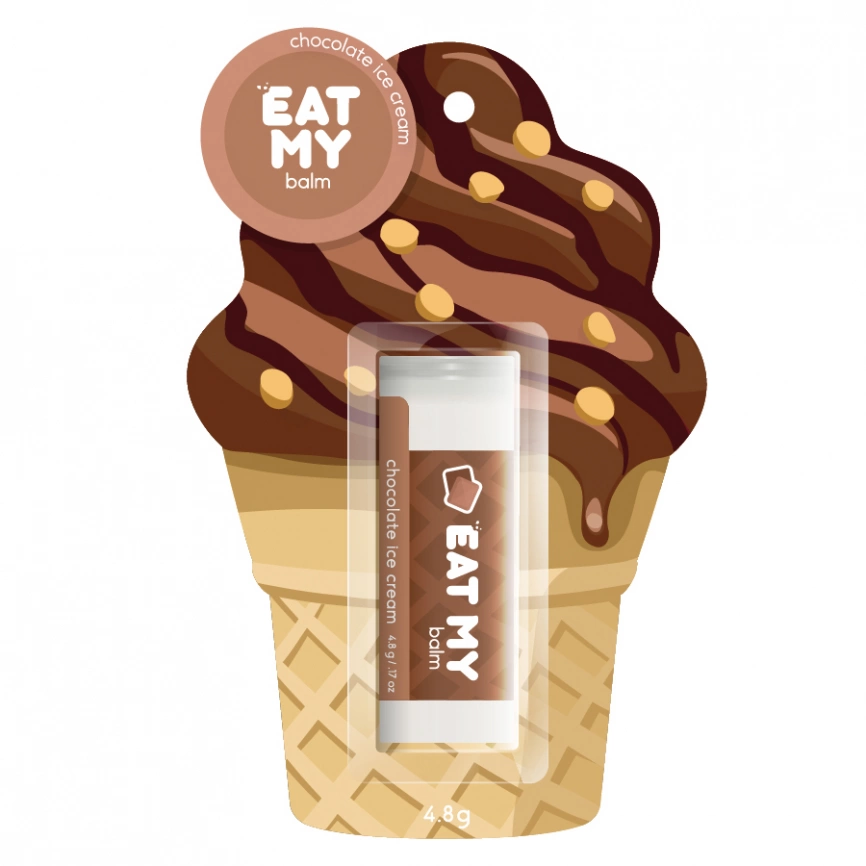 Бальзам для губ "Шоколадный пломбир", 4,8 гр | EAT MY Balm Chocolate Ice Cream фото 1