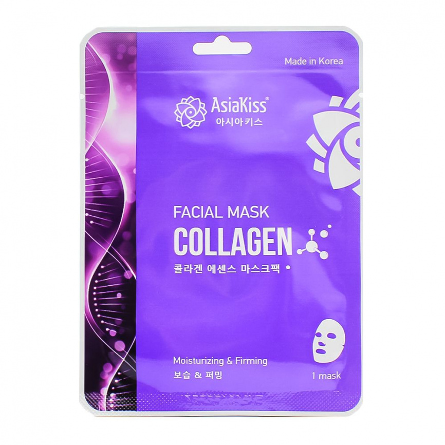 Тканевая маска для лица с коллагеном, 25 г | ASIAKISS Collagen Essence Facial Mask фото 1