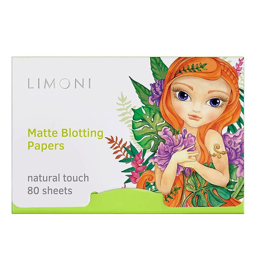 Матирующие салфетки для лица, 80 шт | LIMONI Matte Blotting Papers Green фото 1