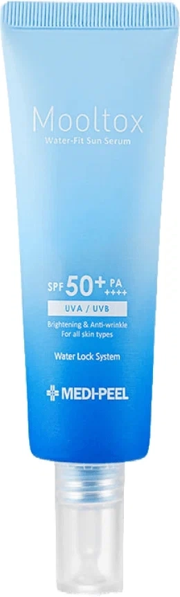 Увлажняющая солнцезащитная сыворотка, 50 мл | Medi-Peel Aqua Mooltox Water-Fit Sun Serum SPF 50+ PA++++ фото 1