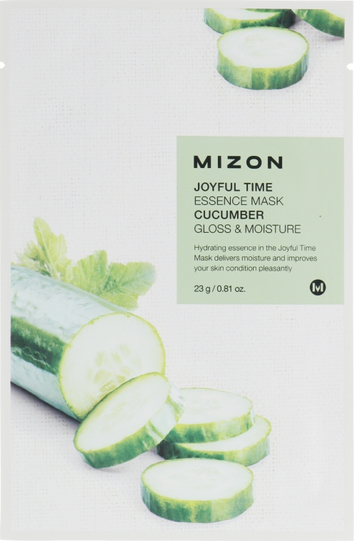 Тканевая маска для лица с экстрактом огурца, 25 мл | MIZON Joyful Time Essence Mask Cucumber фото 1