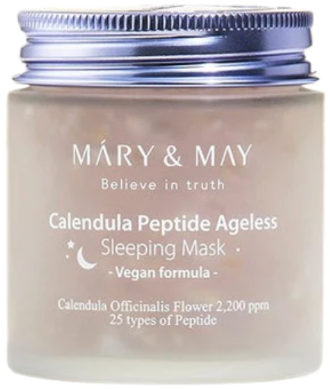 Ночная антивозрастная маска с календулой и пептидами, 110 гр | Mary&May Calendula Peptide Ageless Sleeping Mask фото 1