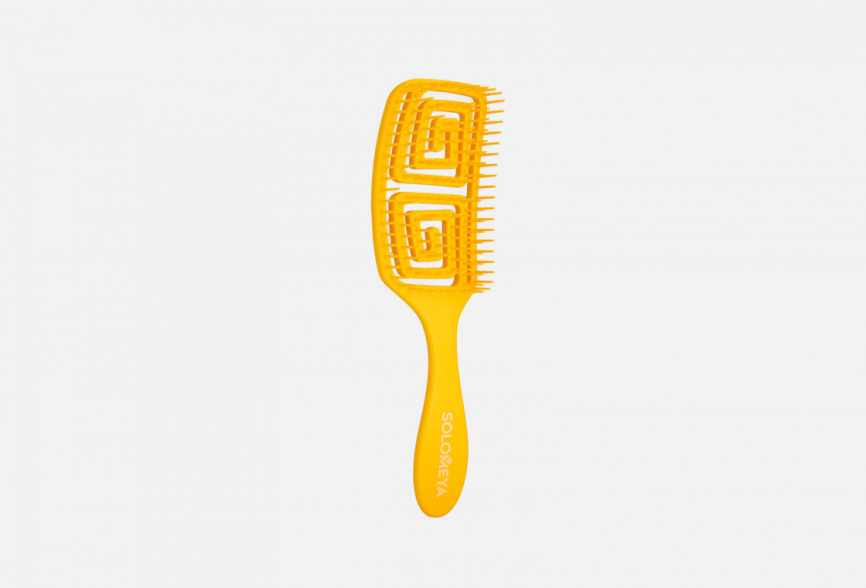 Расческа для волос с ароматом манго, 1 шт | SOLOMEYA Wet Detangler Brush Rectangular Mango фото 2
