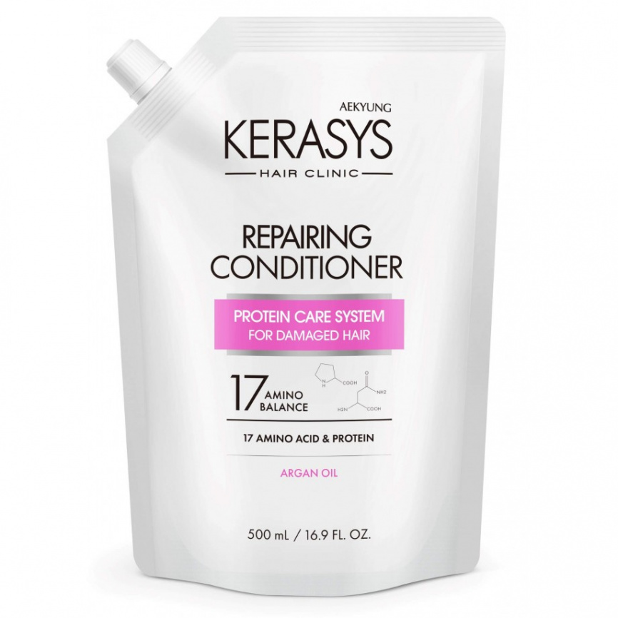 Восстанавливающий кондиционер для волос, запаска 500 мл | Kerasys Hair Clinic Repairing Conditioner фото 1