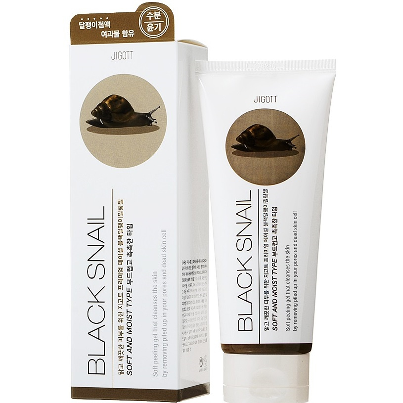 Гель-пилинг для лица муцин улитки, 180 мл | JIGOTT Premium Facial BLACK SNAIL Peeling Gel фото 1