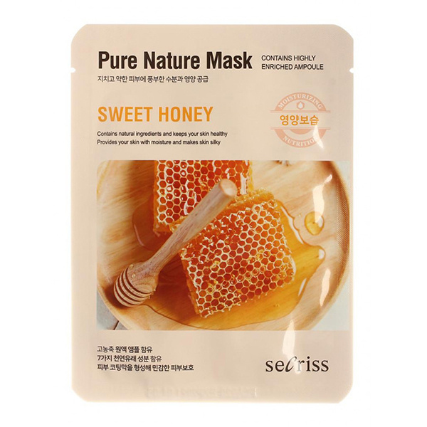 Маска для лица тканевая с медом, 25 мл | ANSKIN Secriss Pure Nature Mask Pack - Sweet honey фото 1