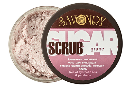 Сахарный скраб с виноградом, 300 г. | Savonry Sugar Scrub Grape фото 1