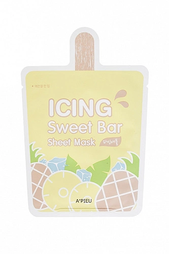 Тканевая маска-мороженое Ананас, 21 мл | A'PIEU Icing Sweet Bar Sheet Mask Pineapple фото 1