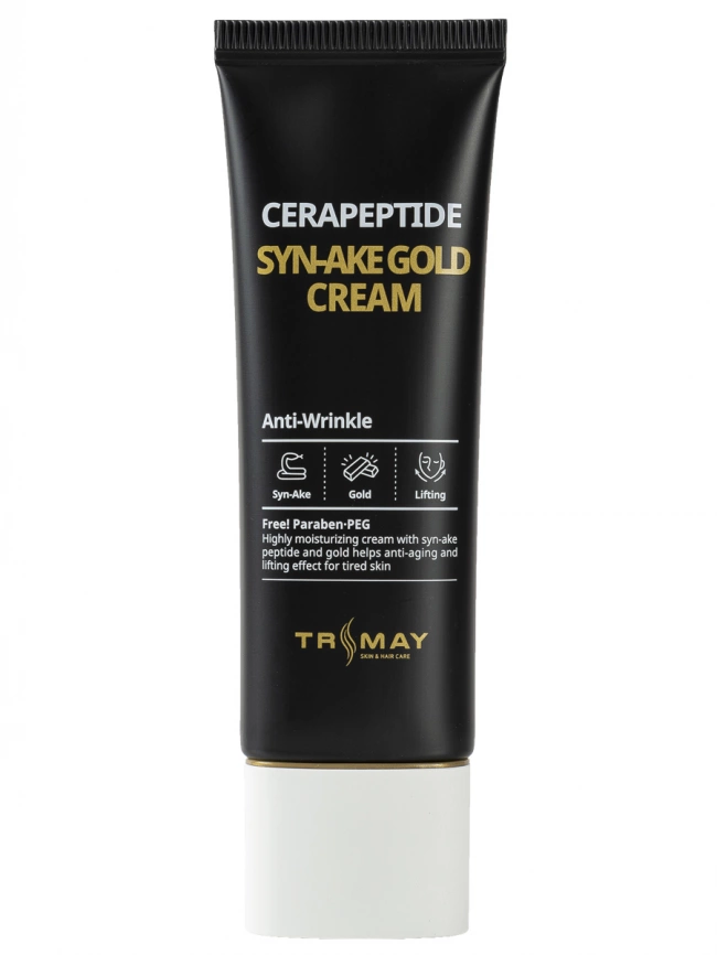 Крем омолаживающий с керамидами и пептидом змеиного яда, 50 мл | TRIMAY Cerapeptide Syn-Ake Gold Cream фото 1